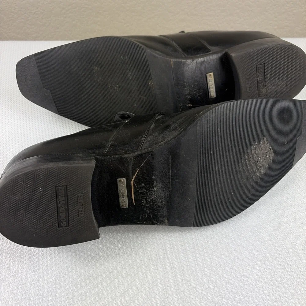 GUCCI BROADWICK INTERLOCKING GG Men's BLK LEATHER Loafer Gucci Size 11D W/ COA